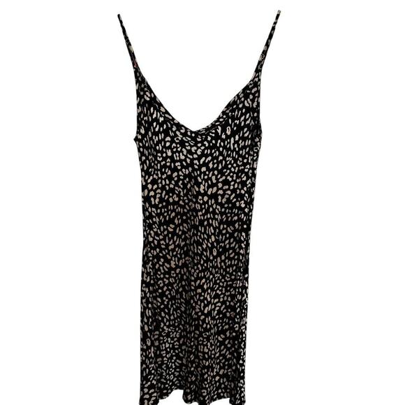 Dress Forum Satin Cowl Neck Patterned Mini Slip Dress Women's Size Medium - Picture 3 of 4